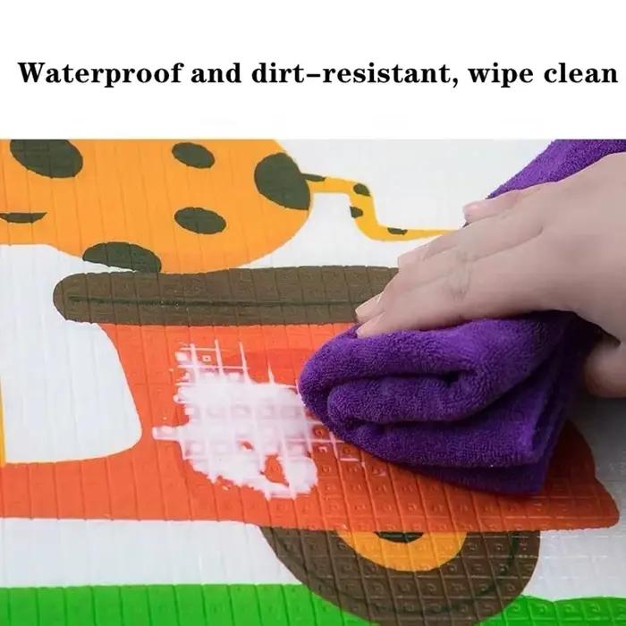 Tapis de jeu rampant pour activités de bébé, motif Double face, Non toxique, EPE, pour salle de spor