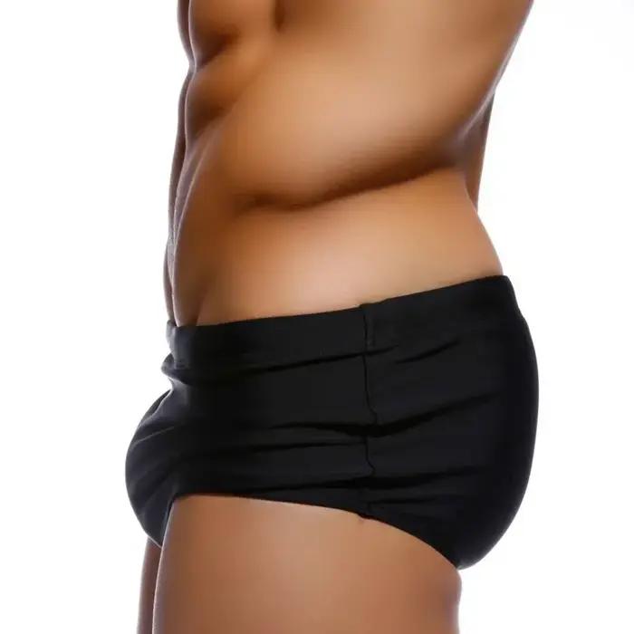 Maillot de bain Sexy pour hommes, Boxer noir uni, slip, Bikini, coupe brésilienne, maillot de bain,