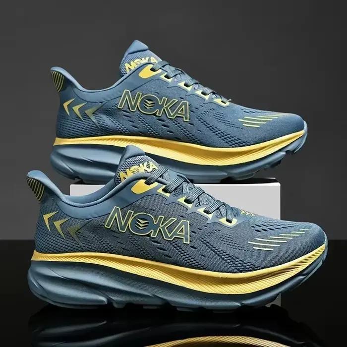 Chaussures de course pour hommes en plein air Couple antidérapant Jogging respirant amorti chaussure