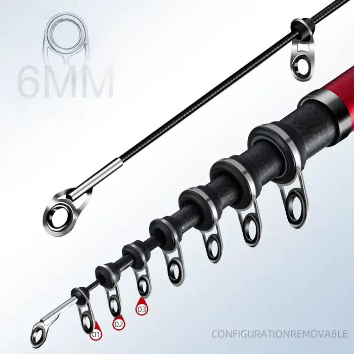 Nouvelle canne à pêche en carbone 5.3M 6.0M ultra-léger ultra-dur portable