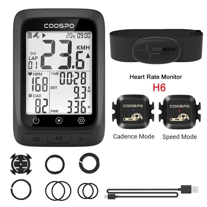 GPS CooSpo BC107 IPX67 étanche pour vélo - Ordinateur vélo Strava Ant+ Bluetooth 5.0 - Compteur vitesse VTT léger 2.3 pouces