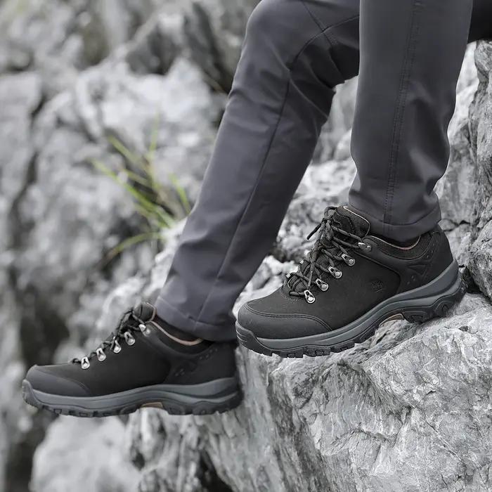 GOLDEN CAMEL – chaussures de randonnée imperméables pour hommes, bottes basses d'extérieur en cuir,