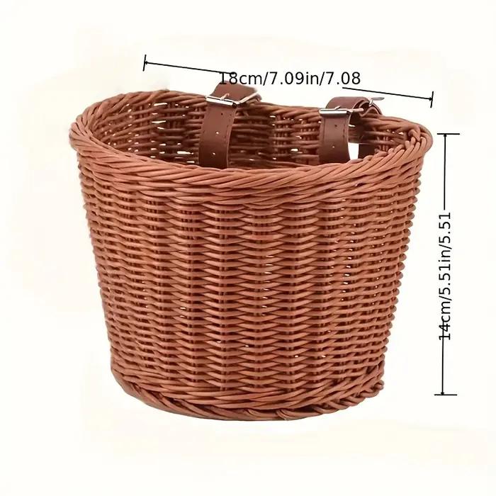 Panier de vélo tressé artisanal pour scooters poussettes et vélos rangement durable et élégant pour trajets quotidiens et sorties familiales