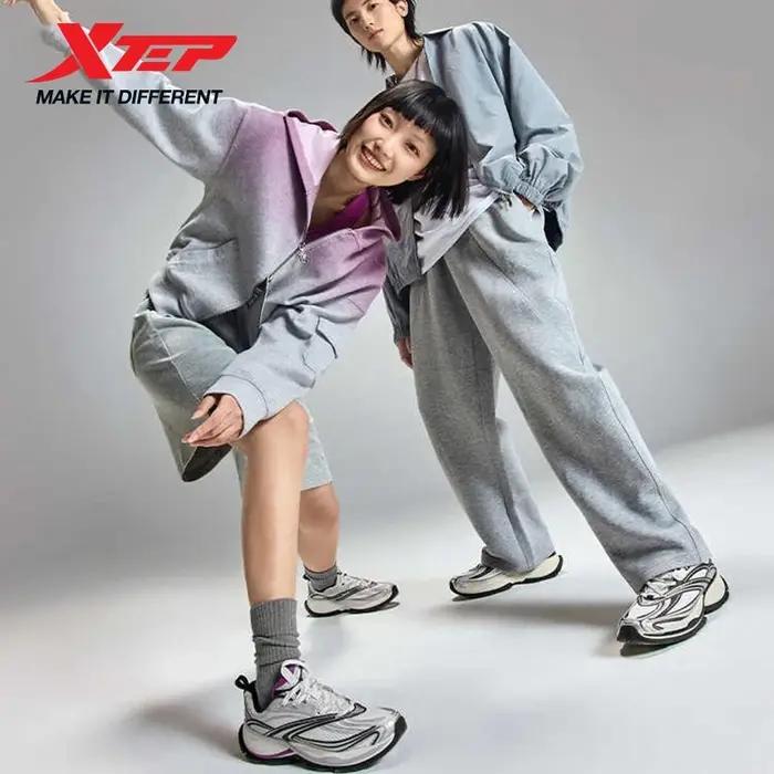 Xtep Basque 2-Chaussures décontractées pour femmes, en maille, avec amorti au baume, rétro, année mi