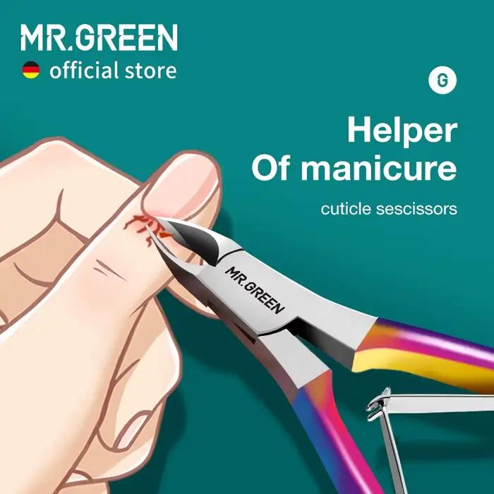 MR.GREEN-Coupe-ongles coloré, ciseaux de manucure, tondeuse, dissolvant de peau de fréquence, acier