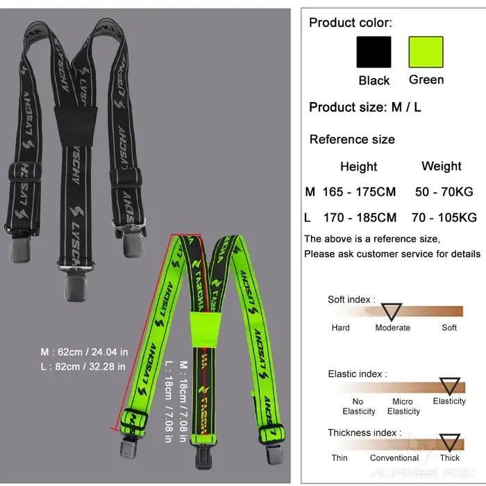 Bretelles de pantalon de moto pour hommes, haute élasticité réglable, sangles de pantalon de motocro
