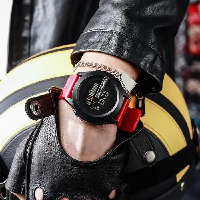 Montre de Sport LED Étanche Multifonction pour Hommes Activités Physiques Entrainements Randonnées Occasions Spéciales