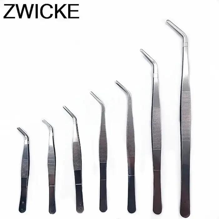 Pincettes médicales anti-avertissement en acier inoxydable 430, pinces longues et droites, 12.5cm-30