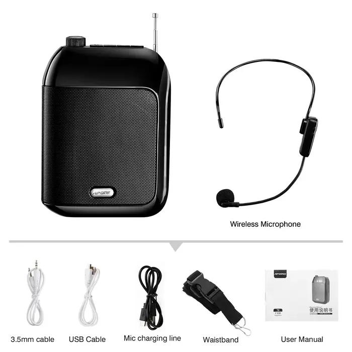 Amplificateur vocal sans fil Bluetooth UHF, Portable, pour enseigner les conférences, Guide touristi