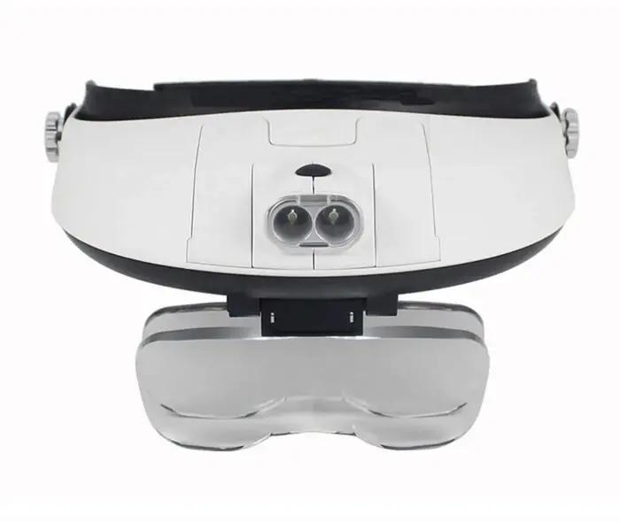 Loupe bandeau lunettes à souder lampe à LED Loupe lumineuse lampe frontale détachable Loupe à souder