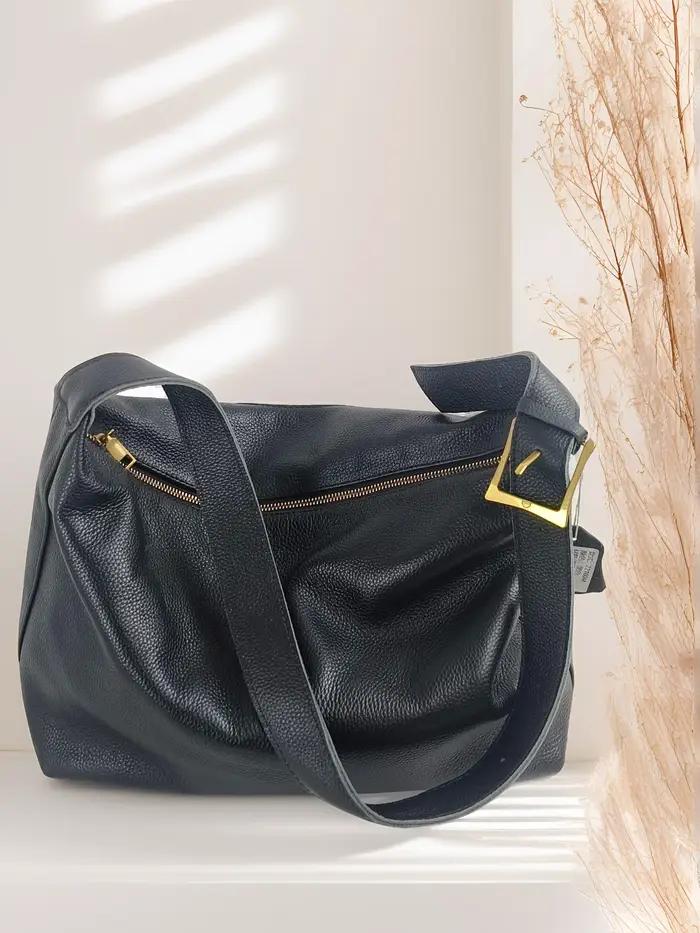 Nouveau décontracté femmes en cuir véritable poignée supérieure sac à bandoulière grande capacité fe