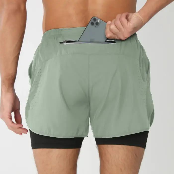Shorts de course pour homme, pantalons de sport pour la gym et le fitness, shorts d'entraînement à s
