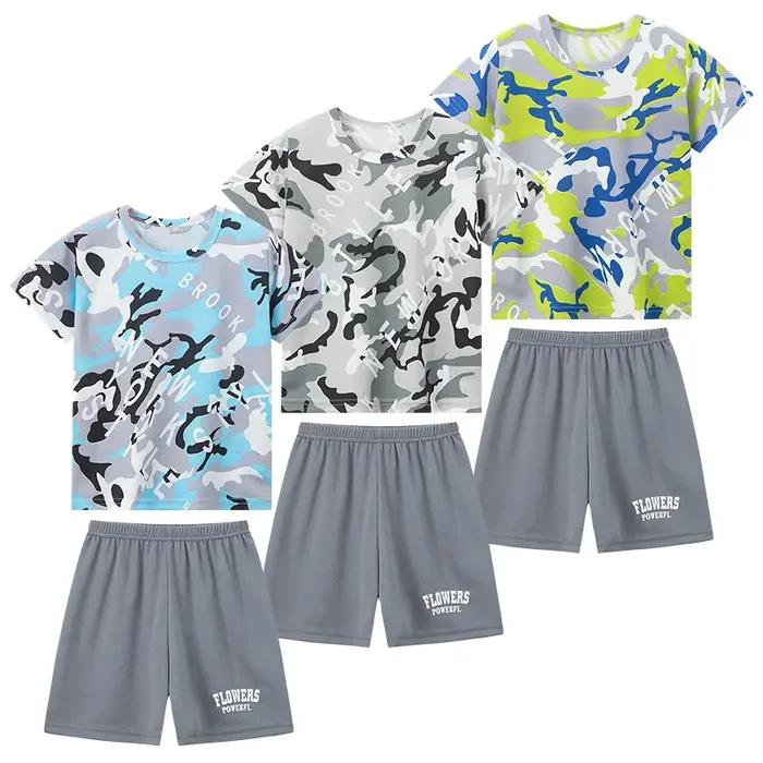 Combinaison de Camouflage multicolore à séchage rapide, 2/6 paquets, pour enfants d'été, garçons, sp