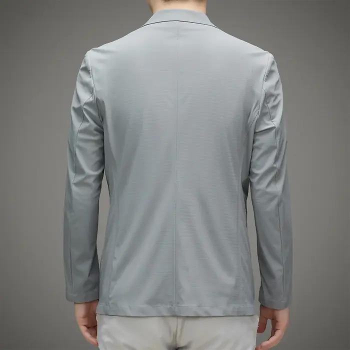 Blazer Casual Homme Minimaliste Soie de Glace Nylon Élasthanne Sans Couture Protection Solaire Été R