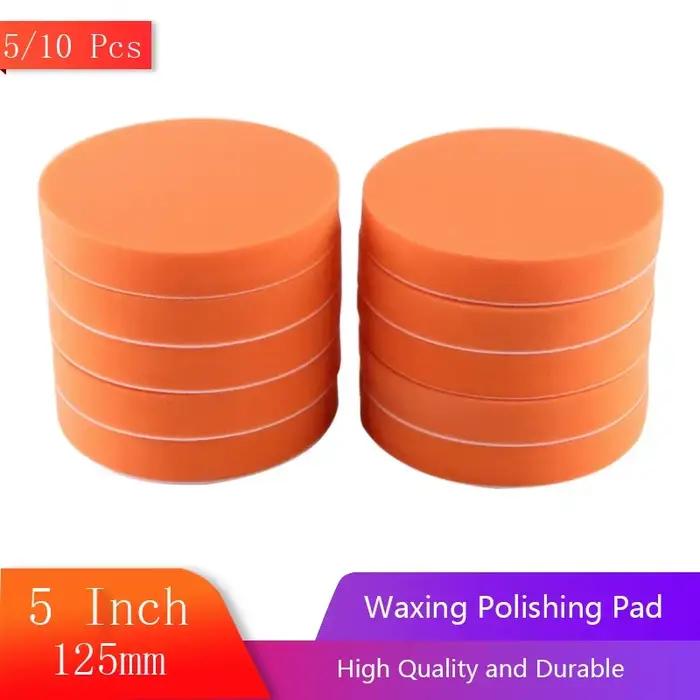 5/10 pièces 5 "125mm tampons de polissage de voiture mousse plate éponge tampon de cire Kit outil po
