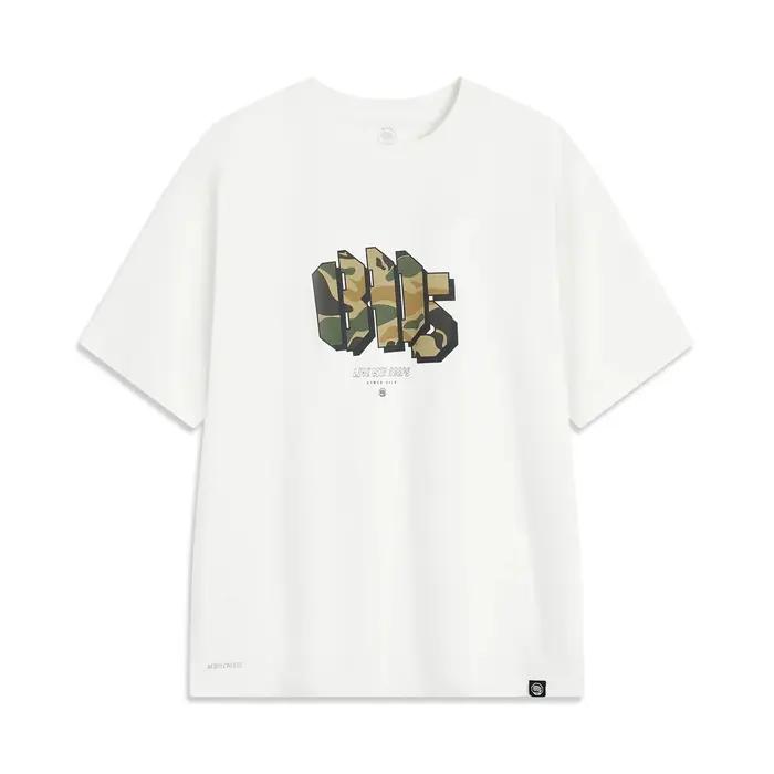 Li-ning T-Shirt de basket-ball BADFIVE pour hommes au frais sec 71% coton 29% Polyester doublure res