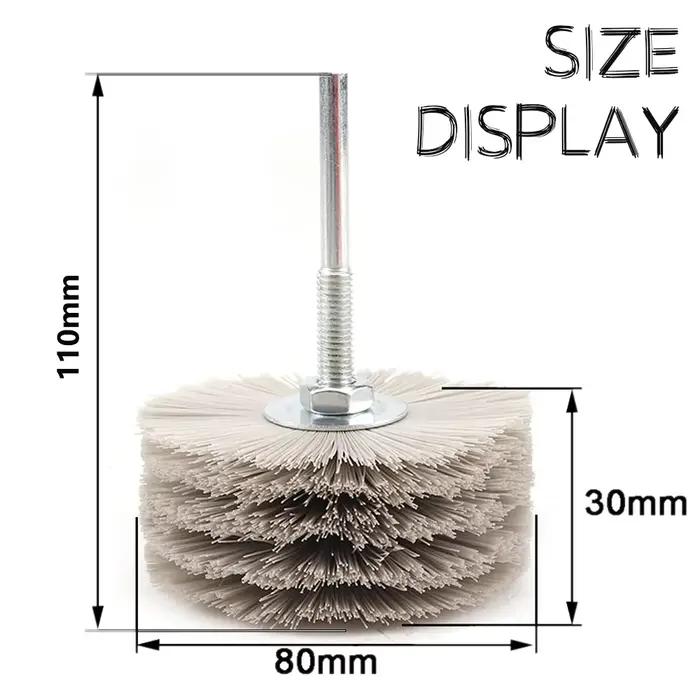 Tête de meulage en fil abrasif en Nylon de 80mm