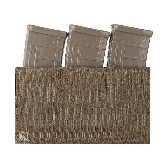 KRYDEX KTS Triple 5.56 pochette pour magazines M4 AR15 Mag rabat avant panneau à crochet et boucle M