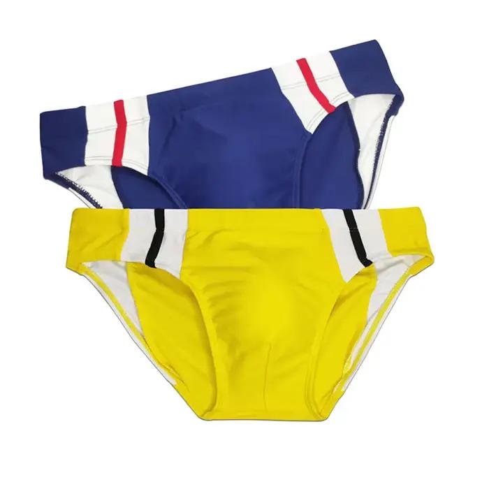 Slip de bain pour hommes, Sexy, court, Sport aquatique, pantalon de plage, bonnet, costume masculin,
