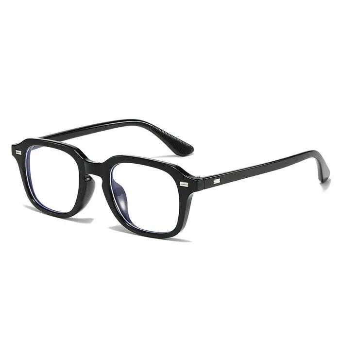 Lunettes carrées bloquant la lumière bleue pour hommes et femmes, unisexe, Rivets transparents, Anti