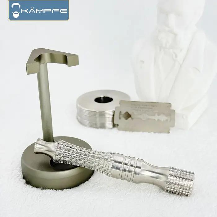 Rasoir de sécurité pour homme KAMPFE, poignée ergonomique confortable, antidérapante, en alliage de