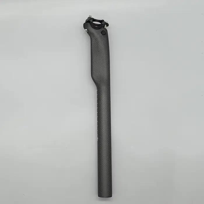 Tige de selle entièrement mate en Fiber de carbone 3K, pour vtt, vélo de route, pièces de vélo 27.2/