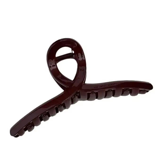 Pince à cheveux rétro rouge foncé légèrement ivre, épingle à cheveux croisée de tempérament, grand d