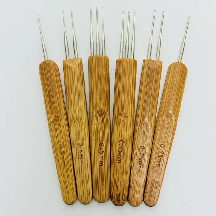 Dreadlocks en bois, 0.5mm/0.75mm, 1 pièce, outil pour tressage artisanal