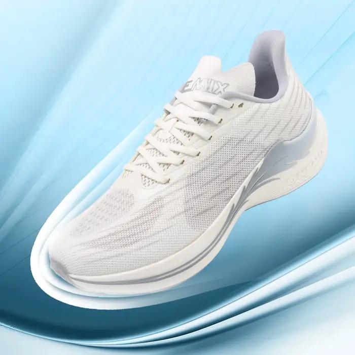 Chaussures de jogging ONEMIX homme - Baskets course blanches lacets coton respirantes