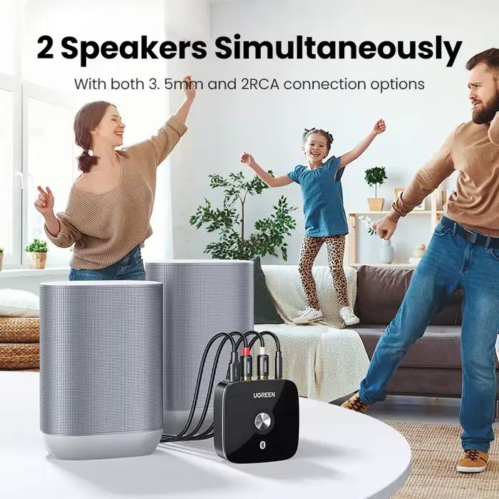 UGREEN Bluetooth RCA récepteur 5.1 aptX HD 3.5mm Jack Aux adaptateur sans fil musique pour TV voitur