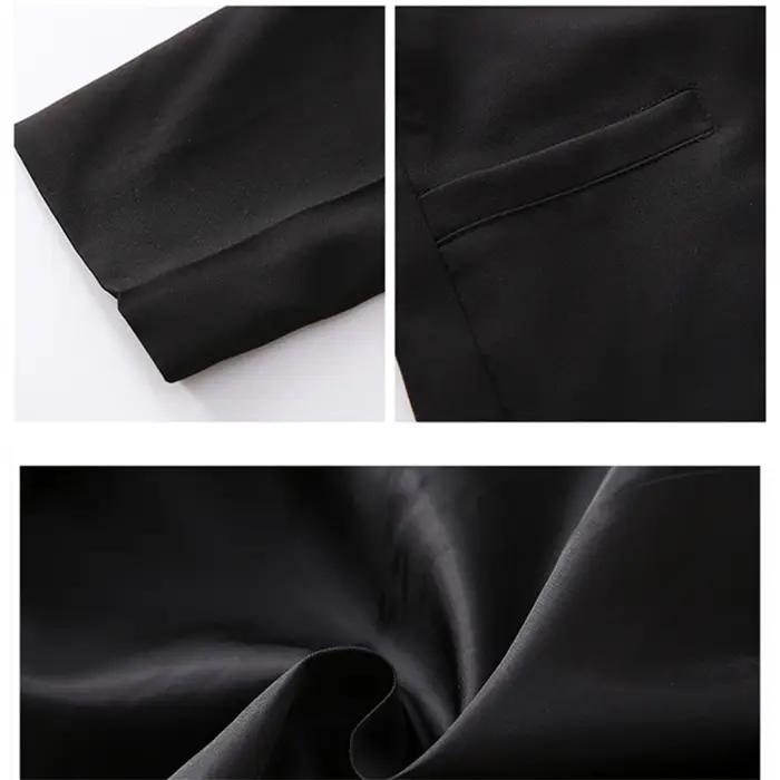 Blazer élégant pour enfants, couleur noire, veste de mariage pour filles, style anglais, vêtements f