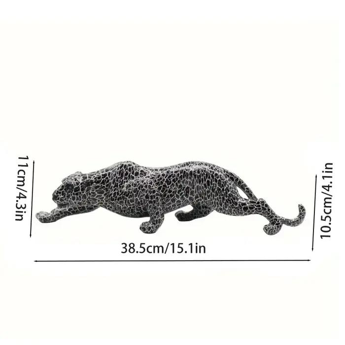 Résine guépard Fiugrine moderne créatif léopard Sculpture décorative panthère Statue maison Bar salo