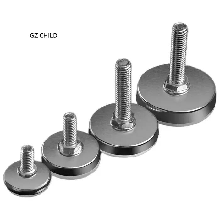 Base de pied de nivellement, M6, M8, M10, hauteur de vis réglable, diamètre 30 mm, 35 mm, 43 mm, 50
