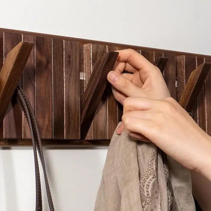Brochure murale T1 avec crochet, porte-vêtements nordiques, piano prédire, étagères à manteaux, cint