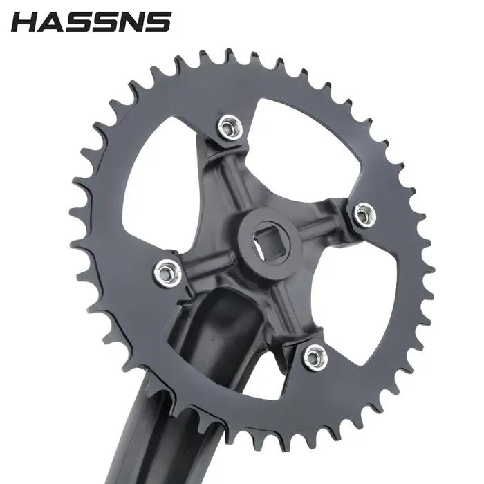 HASSNS XT Manivelle de vélo VTT à axe carré 104 BCD, bielles de vélo de montagne 170MM 32/34/36/38/4