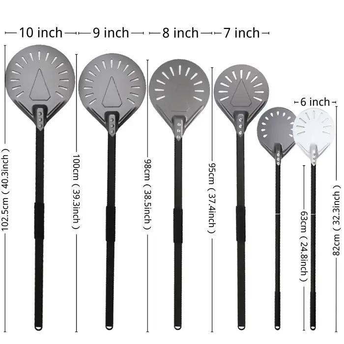 Grande pelle à Pizza antiadhésive de 7 8 9 10 pouces de Long, spatule à tournant réglable, outil de