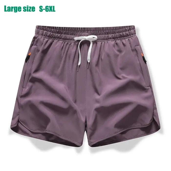 Nouveaux hommes sport décontracté 3/4 Shorts avec soie glacée léger absorbant la sueur en plein air