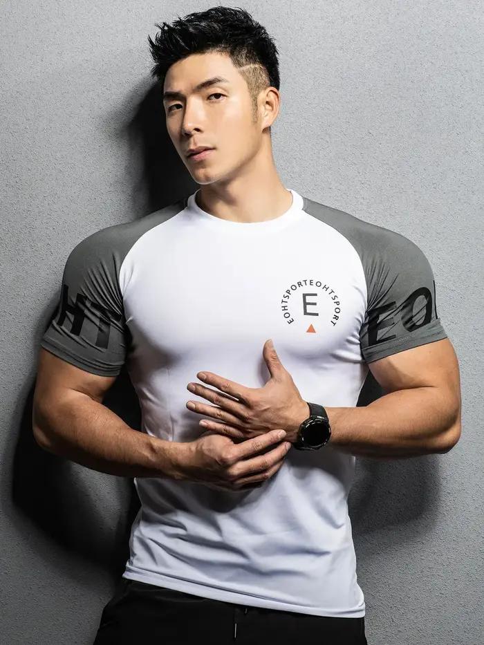 Gymnases d'été t-shirt hommes musculation Fitness séchage rapide à manches courtes t-shirt t-shirts