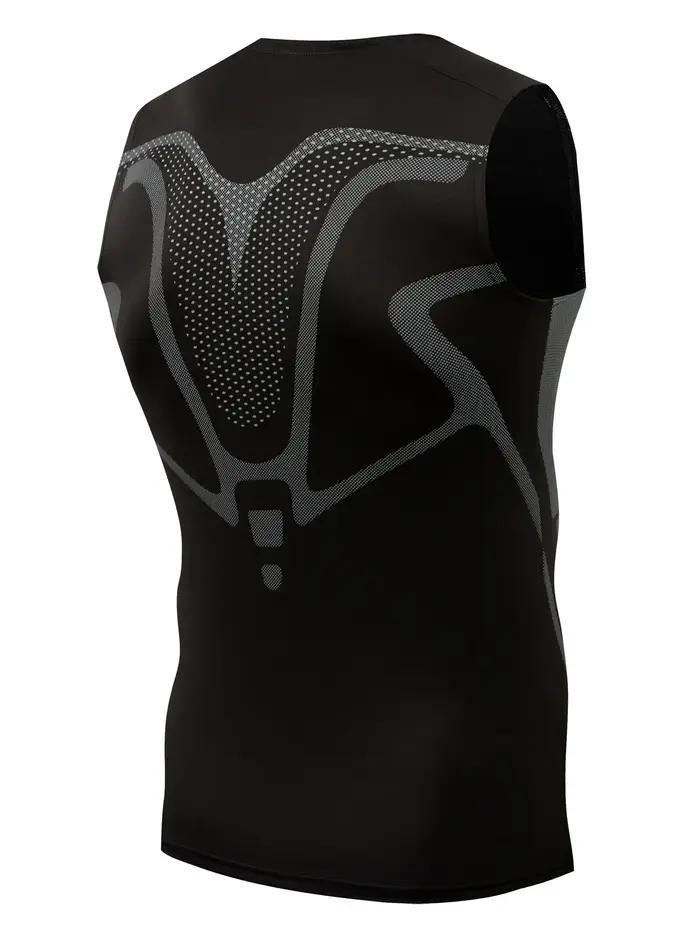 Gilet de sport compression homme - Fitness respirant séchage rapide pour basket course cyclisme
