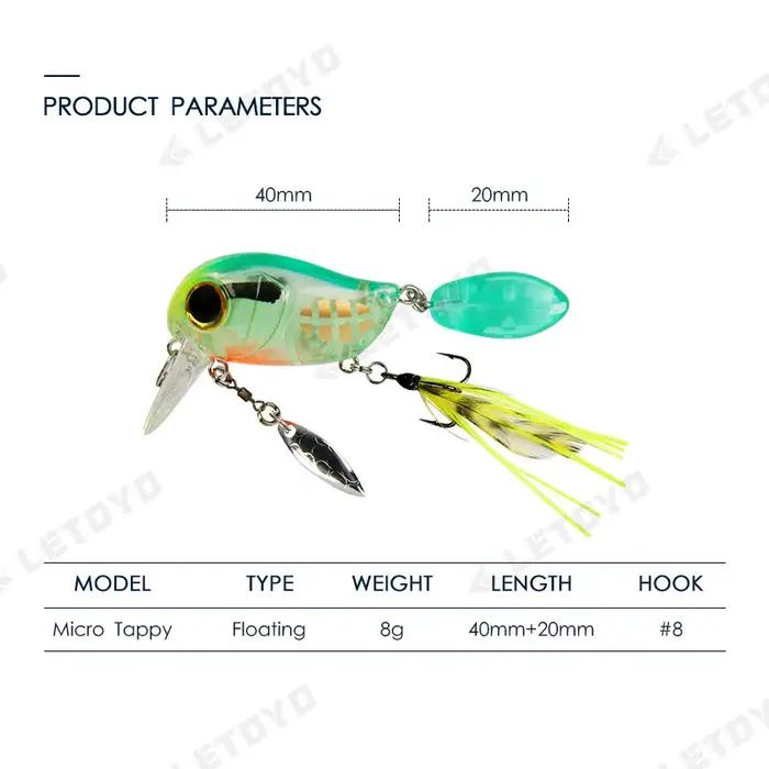 Leurre micro appât artificiel dur pour pêche de mer avec plumes et cuillère rotative pour attraper poissons prédateurs