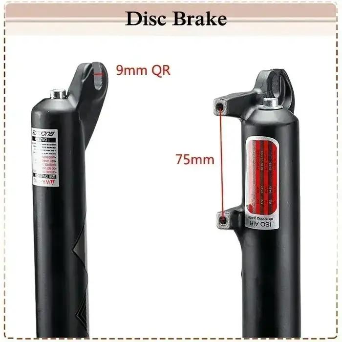 BUCKKub26X4.0-Fourche de vélo à suspension pneumatique, Fat Bike Travel, verrouillage manuel, fourch