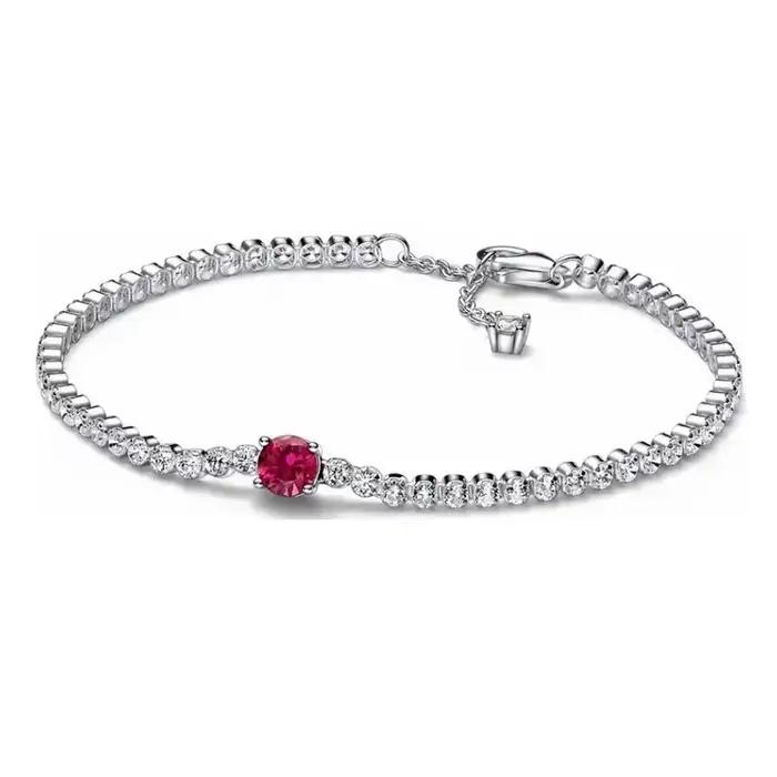 Bracelet de tennis étoile en argent sterling 925 pour femmes, de haute qualité, à la mode, classique