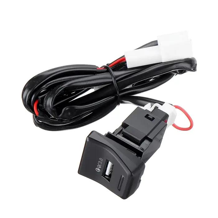 Prise de chargeur de voiture USB QC3.0, pour Toyota RAV4 2019 2020 2021, Position de commande centra