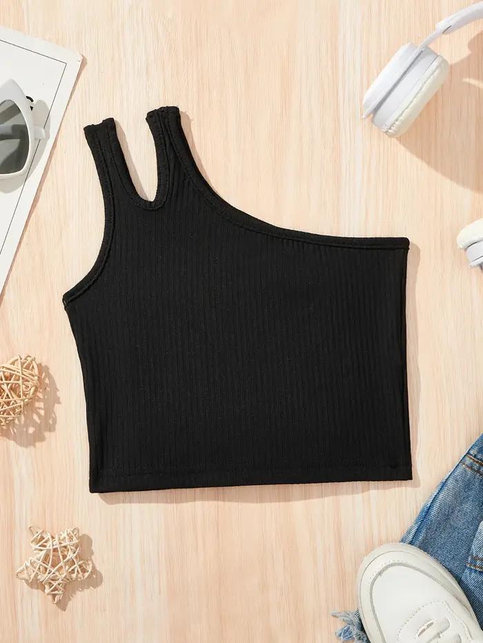 Gilet de sport pour filles, vêtements d'été sportifs décontractés et tendance pour enfants, adaptés aux filles âgées de 1 à 8 ans, hauts polyvalents pour la maison et l'extérieur