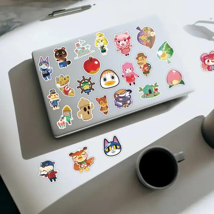10/30/50/100 pièces jeu mignon Animal Crossing Graffiti autocollants dessin animé décalcomanies Scra