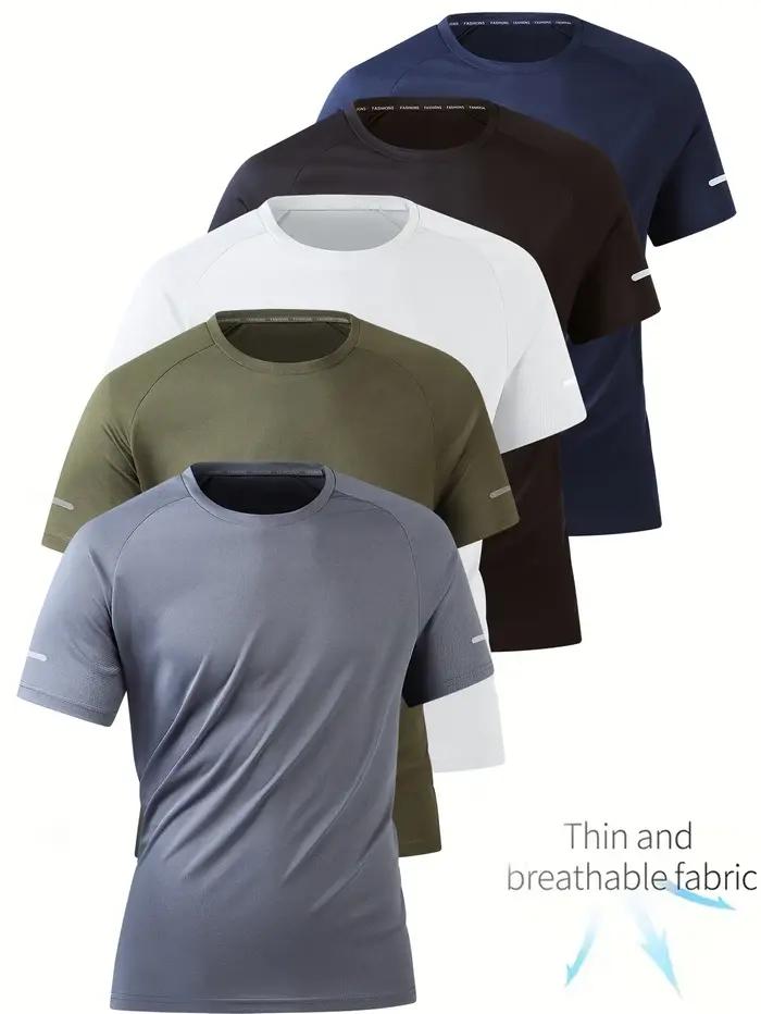 T-shirt de fitness en soie glacée pour homme, séchage rapide, course professionnelle, marathon, entraînement de course舒适高效的运动T恤男士速干冰丝短袖专业跑步马拉松训练冰丝材质干爽透气适合高强度训练