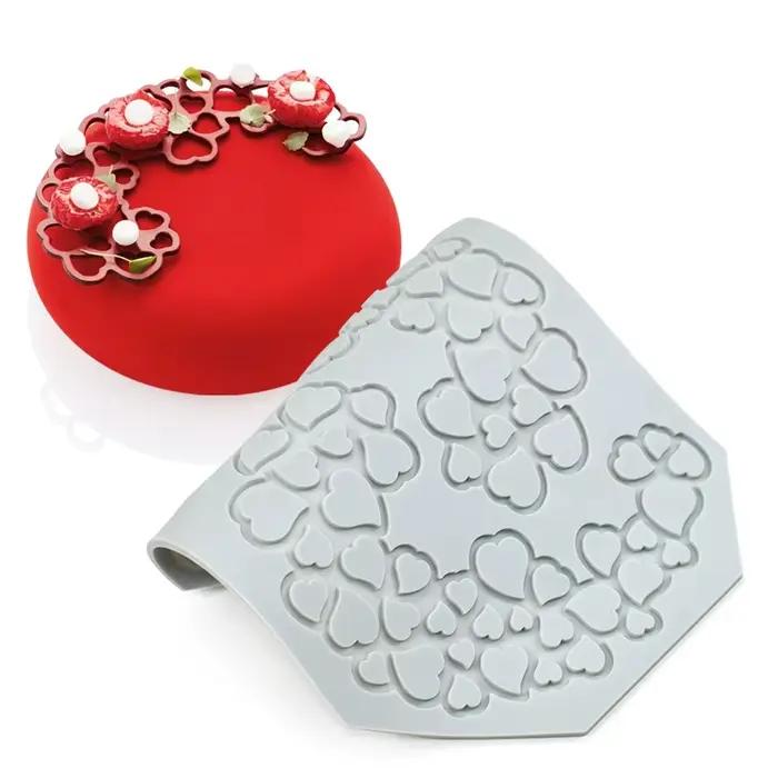 Coussin multi-styles en dentelle pour gâteau, feuille de bulle d'amour, Cuisine moléculaire, assiett