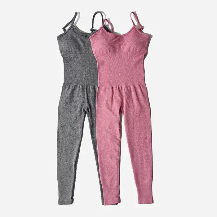 Ensemble de survêtement de yoga pour femme, combinaisons sans couture, barboteuses d'entraînement de