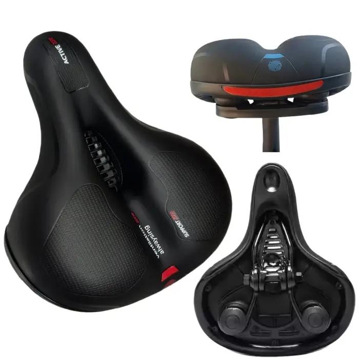 Siège de vélo de montagne à double absorption des chocs pour femmes et hommes confortable et doux accessoire universel pour vélo sorties et voyages
