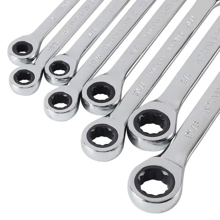 Jeu de clés à cliquet de taille impériale, 1/4 à 1 pièce, outils manuels, cliquet à 72 dents, tête f